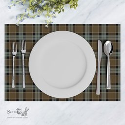 Scottish Graham of Menteith Weathered Clan Tartan Placemat - Tartan Kitchen Decor Scottish Plaid Tartan Plaid - ScotsTee - scotstee.com