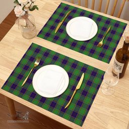 Scottish Colville Clan Tartan Placemat - Tartan Kitchen Decor Scottish Plaid Tartan Plaid - ScotsTee - scotstee.com