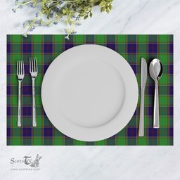 Scottish Colville Clan Tartan Placemat - Tartan Kitchen Decor Scottish Plaid Tartan Plaid - ScotsTee - scotstee.com