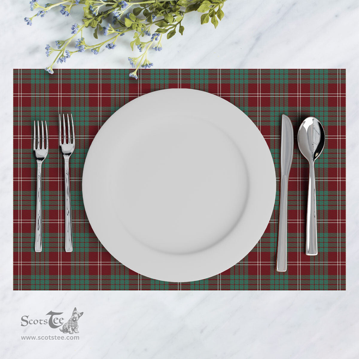 Scottish Crawford Modern Clan Tartan Placemat - Tartan Kitchen Decor Scottish Plaid Tartan Plaid - ScotsTee - scotstee.com