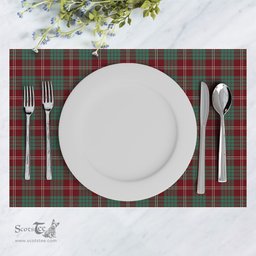 Scottish Crawford Modern Clan Tartan Placemat - Tartan Kitchen Decor Scottish Plaid Tartan Plaid - ScotsTee - scotstee.com