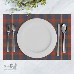 Scottish Fraser (of Lovat) Hunting Modern Clan Tartan Placemat - Tartan Kitchen Decor Scottish Plaid Tartan Plaid - ScotsTee - scotstee.com