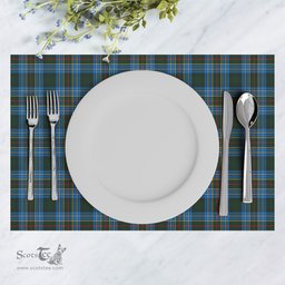 Scottish Cockburn Modern Clan Tartan Placemat - Tartan Kitchen Decor Scottish Plaid Tartan Plaid - ScotsTee - scotstee.com