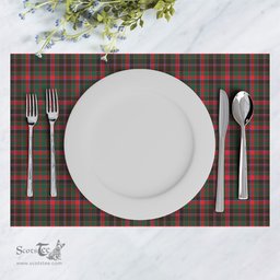 Scottish Cumming Hunting Modern Clan Tartan Placemat - Tartan Kitchen Decor Scottish Plaid Tartan Plaid - ScotsTee - scotstee.com