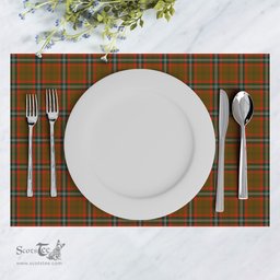 Scottish Seton Hunting Modern Clan Tartan Placemat - Tartan Kitchen Decor Scottish Plaid Tartan Plaid - ScotsTee - scotstee.com