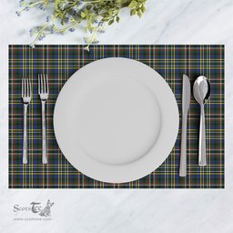Scottish Scott Green Modern Clan Tartan Placemat - Tartan Kitchen Decor Scottish Plaid Tartan Plaid - ScotsTee - scotstee.com