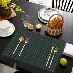Scottish Mowat Modern Clan Tartan Placemat - Tartan Kitchen Decor Scottish Plaid Tartan Plaid - ScotsTee - scotstee.com