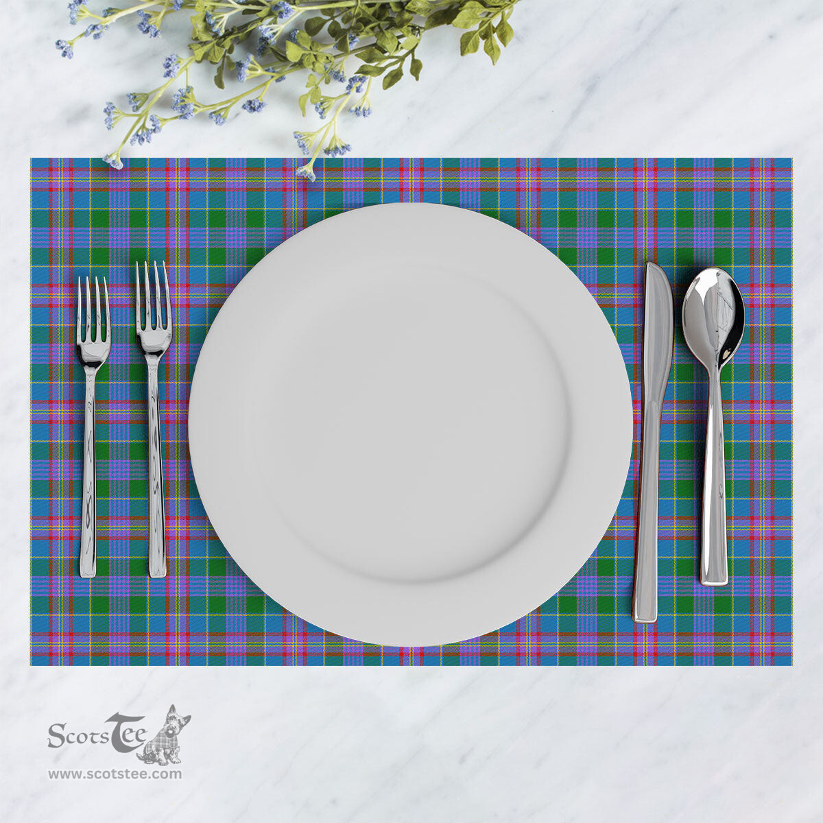 Scottish Pitcairn Hunting Clan Tartan Placemat - Tartan Kitchen Decor Scottish Plaid Tartan Plaid - ScotsTee - scotstee.com