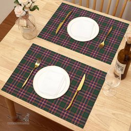 Scottish MacFarlane Hunting Modern Clan Tartan Placemat - Tartan Kitchen Decor Scottish Plaid Tartan Plaid - ScotsTee - scotstee.com