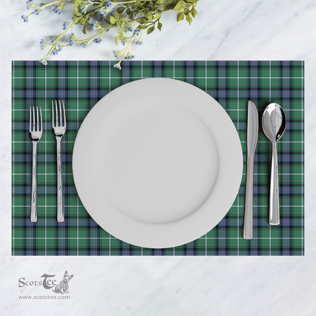 Scottish MacDonald of the Isles Hunting Ancient Clan Tartan Placemat - Tartan Kitchen Decor Scottish Plaid Tartan Plaid - ScotsTee - scotstee.com