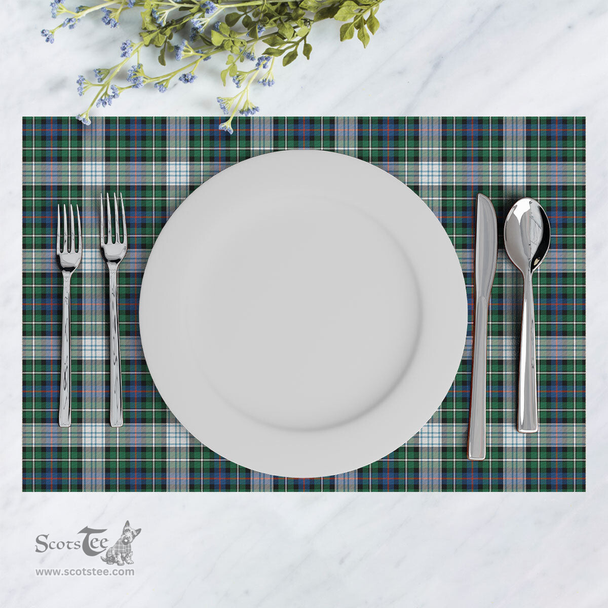 Scottish MacKenzie Dress Ancient Clan Tartan Placemat - Tartan Kitchen Decor Scottish Plaid Tartan Plaid - ScotsTee - scotstee.com