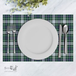 Scottish MacKenzie Dress Ancient Clan Tartan Placemat - Tartan Kitchen Decor Scottish Plaid Tartan Plaid - ScotsTee - scotstee.com