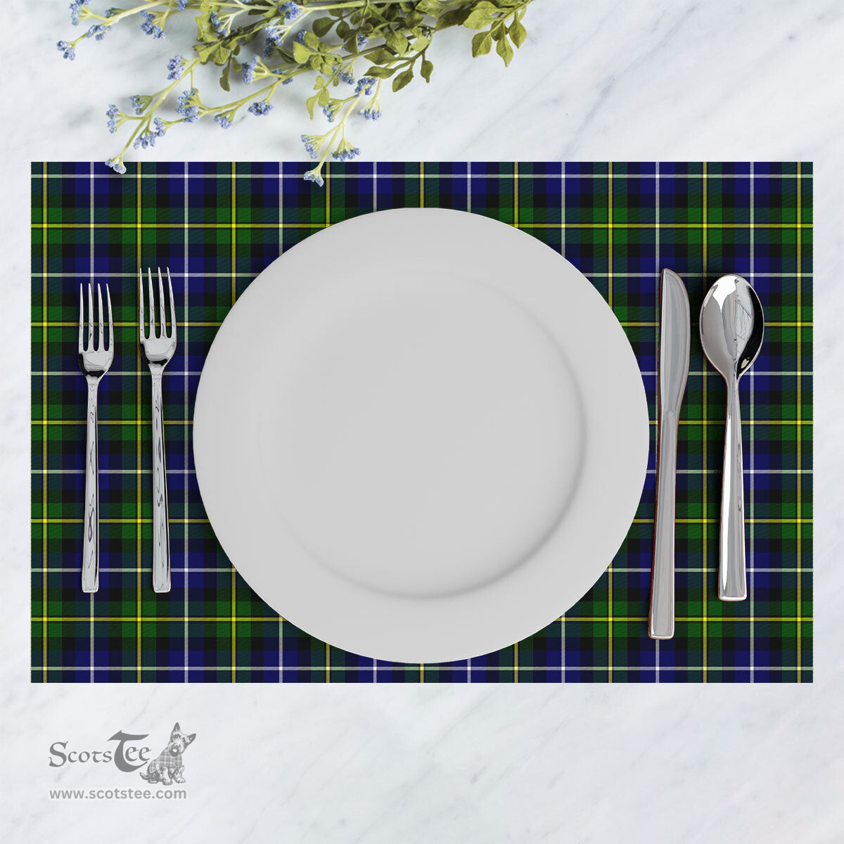Scottish MacNeil of Barra Modern Clan Tartan Placemat - Tartan Kitchen Decor Scottish Plaid Tartan Plaid - ScotsTee - scotstee.com