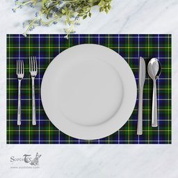 Scottish MacNeil of Barra Modern Clan Tartan Placemat - Tartan Kitchen Decor Scottish Plaid Tartan Plaid - ScotsTee - scotstee.com