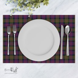 Scottish MacDonnell of Glengarry Modern Clan Tartan Placemat - Tartan Kitchen Decor Scottish Plaid Tartan Plaid - ScotsTee - scotstee.com