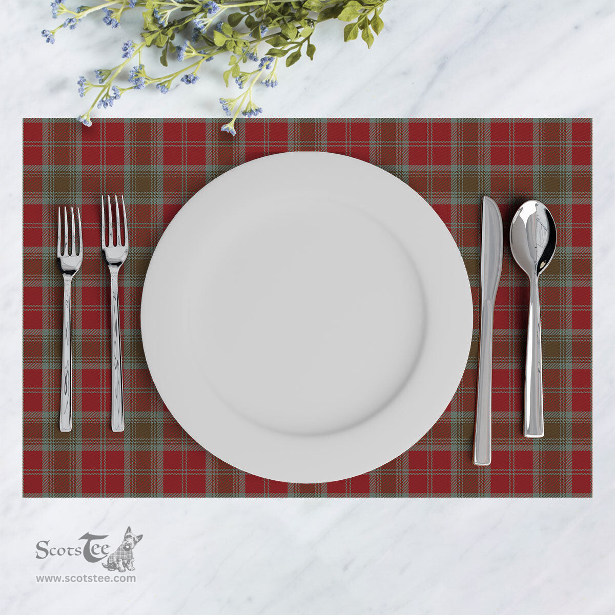 Scottish Lindsay Weathered Clan Tartan Placemat - Tartan Kitchen Decor Scottish Plaid Tartan Plaid - ScotsTee - scotstee.com