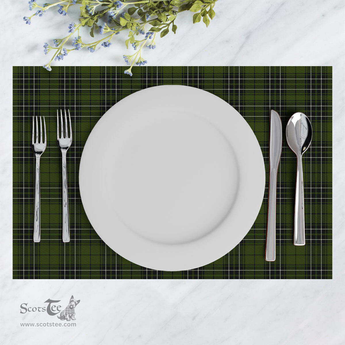 Scottish MacLean Hunting Clan Tartan Placemat - Tartan Kitchen Decor Scottish Plaid Tartan Plaid - ScotsTee - scotstee.com