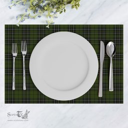 Scottish MacLean Hunting Clan Tartan Placemat - Tartan Kitchen Decor Scottish Plaid Tartan Plaid - ScotsTee - scotstee.com