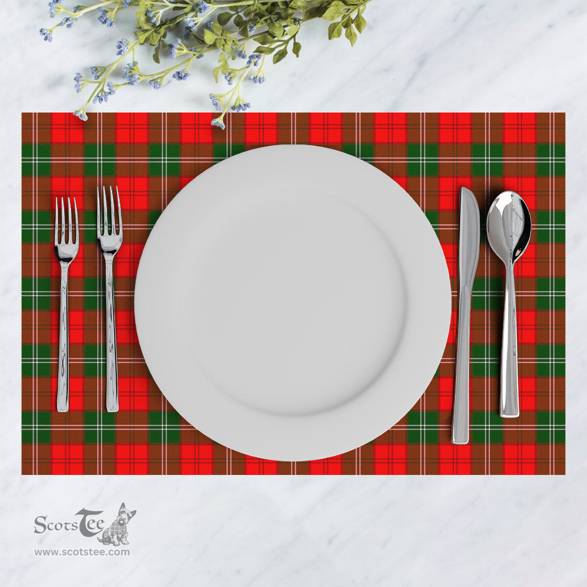 Scottish Lennox (Lennox Kincaid) Clan Tartan Placemat - Tartan Kitchen Decor Scottish Plaid Tartan Plaid - ScotsTee - scotstee.com