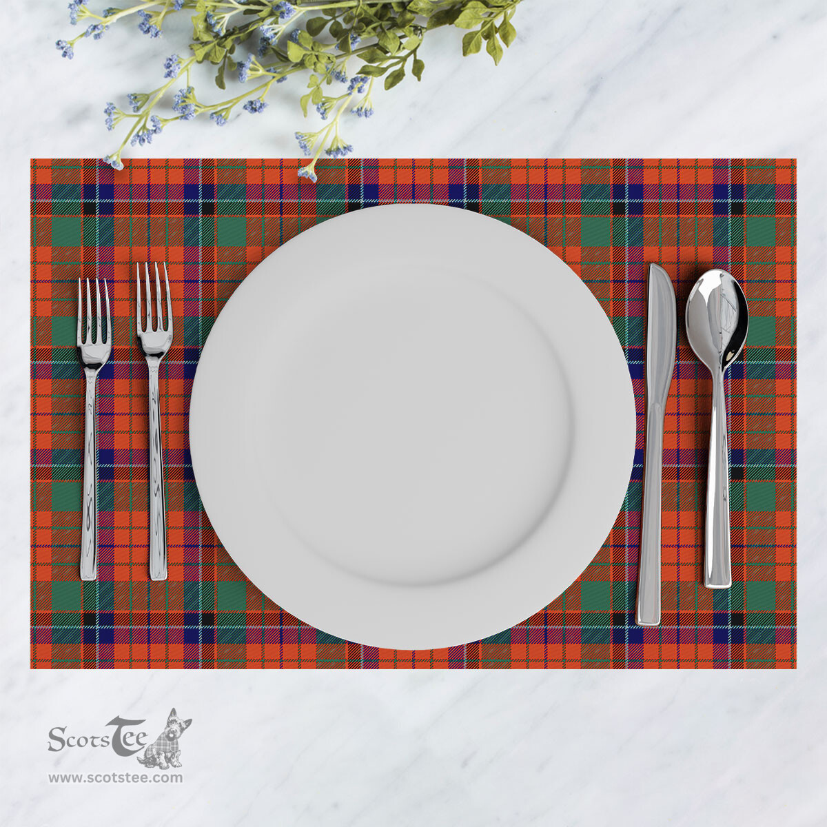 Scottish Nicolson Ancient Old Clan Tartan Placemat - Tartan Kitchen Decor Scottish Plaid Tartan Plaid - ScotsTee - scotstee.com