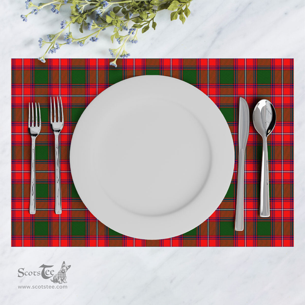 Scottish Rattray Modern Clan Tartan Placemat - Tartan Kitchen Decor Scottish Plaid Tartan Plaid - ScotsTee - scotstee.com