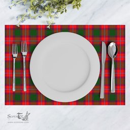 Scottish Rattray Modern Clan Tartan Placemat - Tartan Kitchen Decor Scottish Plaid Tartan Plaid - ScotsTee - scotstee.com