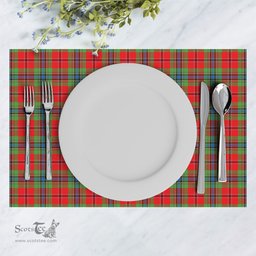 Scottish MacLean of Duart Modern Clan Tartan Placemat - Tartan Kitchen Decor Scottish Plaid Tartan Plaid - ScotsTee - scotstee.com