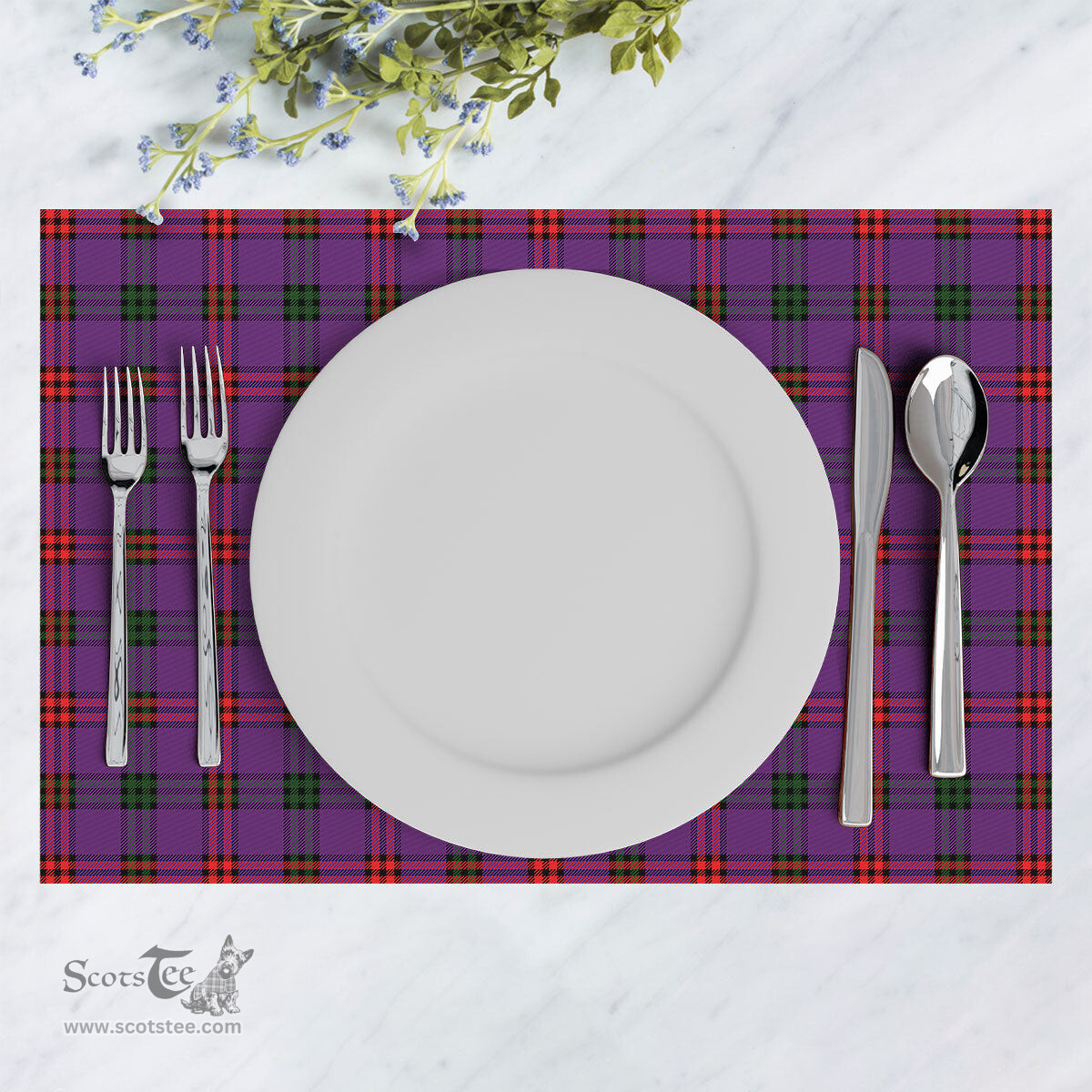 Scottish Montgomery Modern Clan Tartan Placemat - Tartan Kitchen Decor Scottish Plaid Tartan Plaid - ScotsTee - scotstee.com