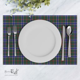Scottish Ogilvie Hunting Modern Clan Tartan Placemat - Tartan Kitchen Decor Scottish Plaid Tartan Plaid - ScotsTee - scotstee.com