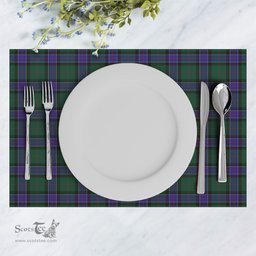 Scottish Sinclair Hunting Modern Clan Tartan Placemat - Tartan Kitchen Decor Scottish Plaid Tartan Plaid - ScotsTee - scotstee.com