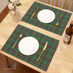 Scottish MacKinnon Hunting Ancient Clan Tartan Placemat - Tartan Kitchen Decor Scottish Plaid Tartan Plaid - ScotsTee - scotstee.com