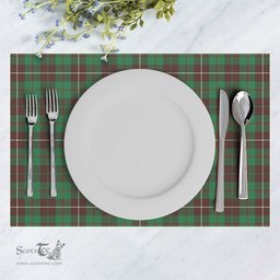 Scottish MacKinnon Hunting Ancient Clan Tartan Placemat - Tartan Kitchen Decor Scottish Plaid Tartan Plaid - ScotsTee - scotstee.com