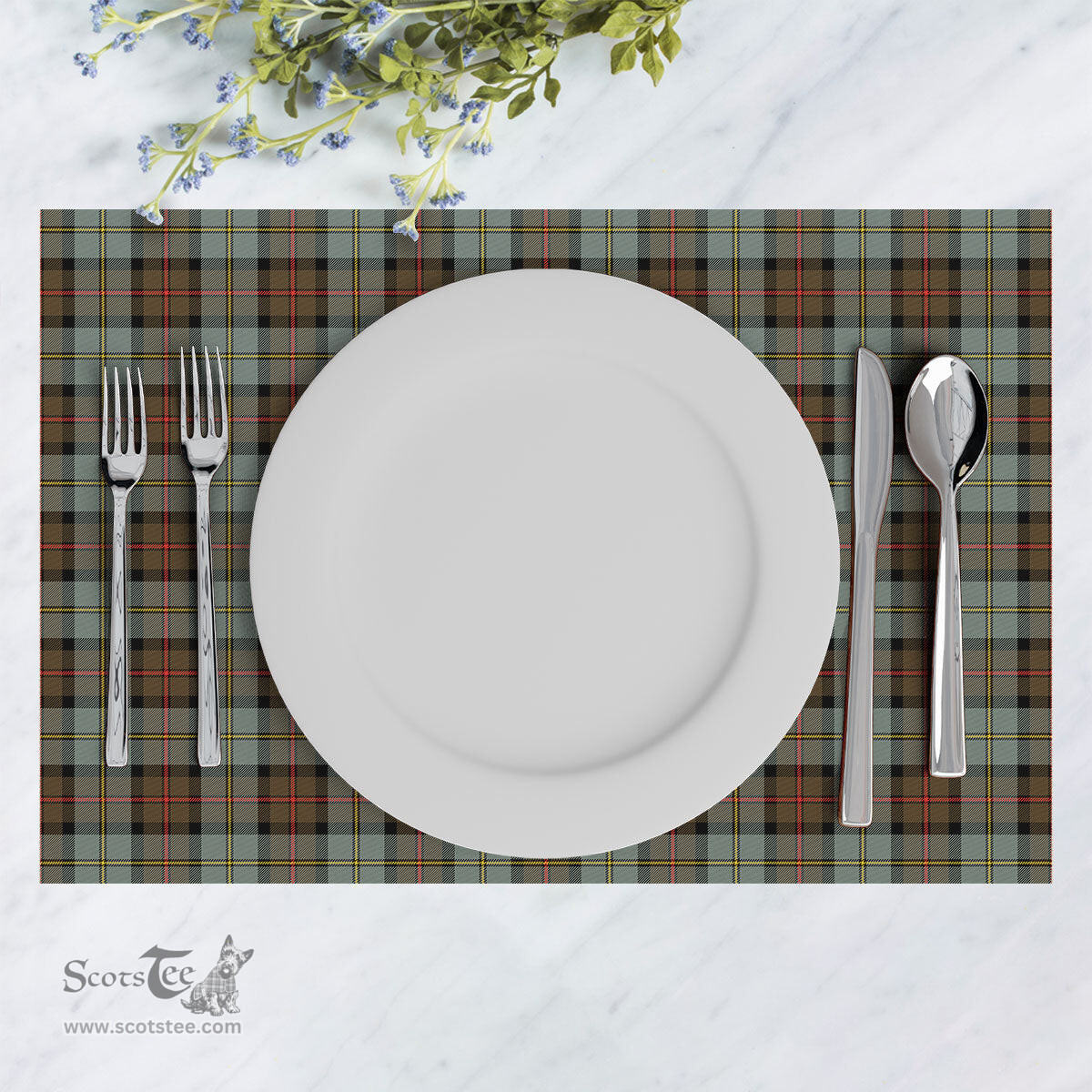 Scottish MacLeod of Harris Weathered Clan Tartan Placemat - Tartan Kitchen Decor Scottish Plaid Tartan Plaid - ScotsTee - scotstee.com