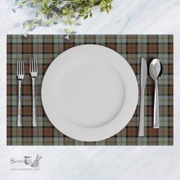 Scottish MacLeod of Harris Weathered Clan Tartan Placemat - Tartan Kitchen Decor Scottish Plaid Tartan Plaid - ScotsTee - scotstee.com