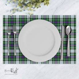 Scottish MacKenzie Dress Modern Clan Tartan Placemat - Tartan Kitchen Decor Scottish Plaid Tartan Plaid - ScotsTee - scotstee.com