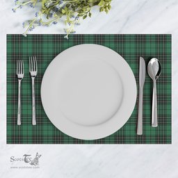 Scottish MacLean Hunting Ancient Clan Tartan Placemat - Tartan Kitchen Decor Scottish Plaid Tartan Plaid - ScotsTee - scotstee.com