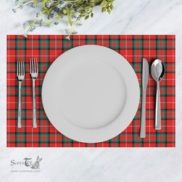 Scottish Stewart (Stuart) of Bute Clan Tartan Placemat - Tartan Kitchen Decor Scottish Plaid Tartan Plaid - ScotsTee - scotstee.com