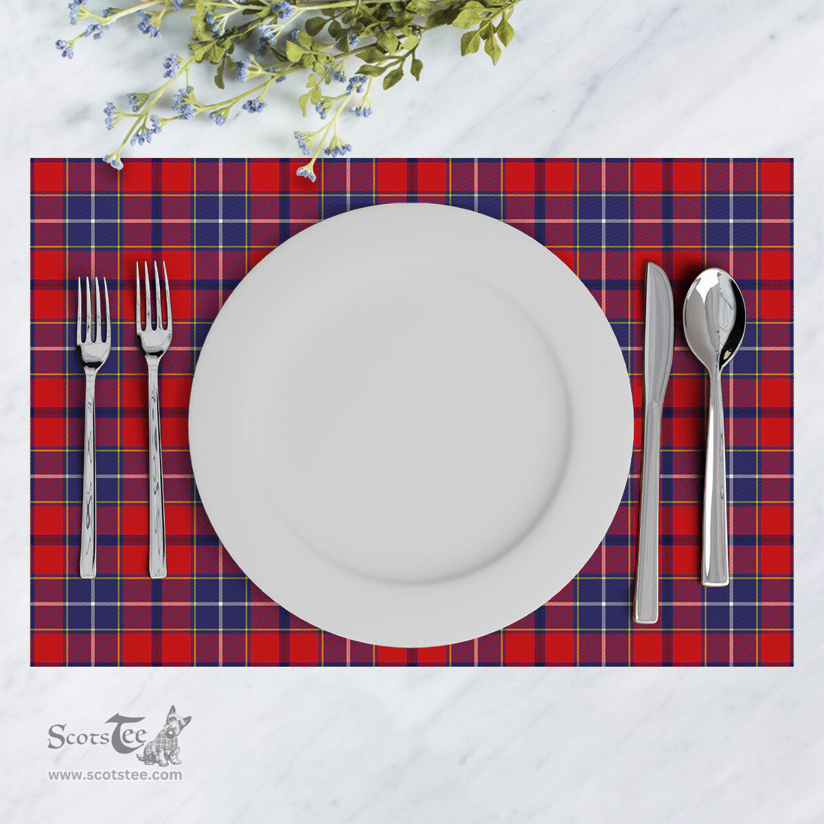 Scottish Wishart Dress Clan Tartan Placemat - Tartan Kitchen Decor Scottish Plaid Tartan Plaid - ScotsTee - scotstee.com