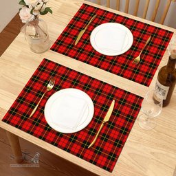 Scottish Wallace Hunting Red Clan Tartan Placemat - Tartan Kitchen Decor Scottish Plaid Tartan Plaid - ScotsTee - scotstee.com