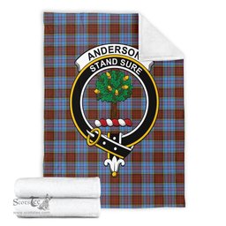 Scottish Anderson Modern Clan Tartan Blanket with Family Crest Tartan Plaid Sherpa Blanket Scottish Plaid Tartan Plaid - ScotsTee - scotstee.com