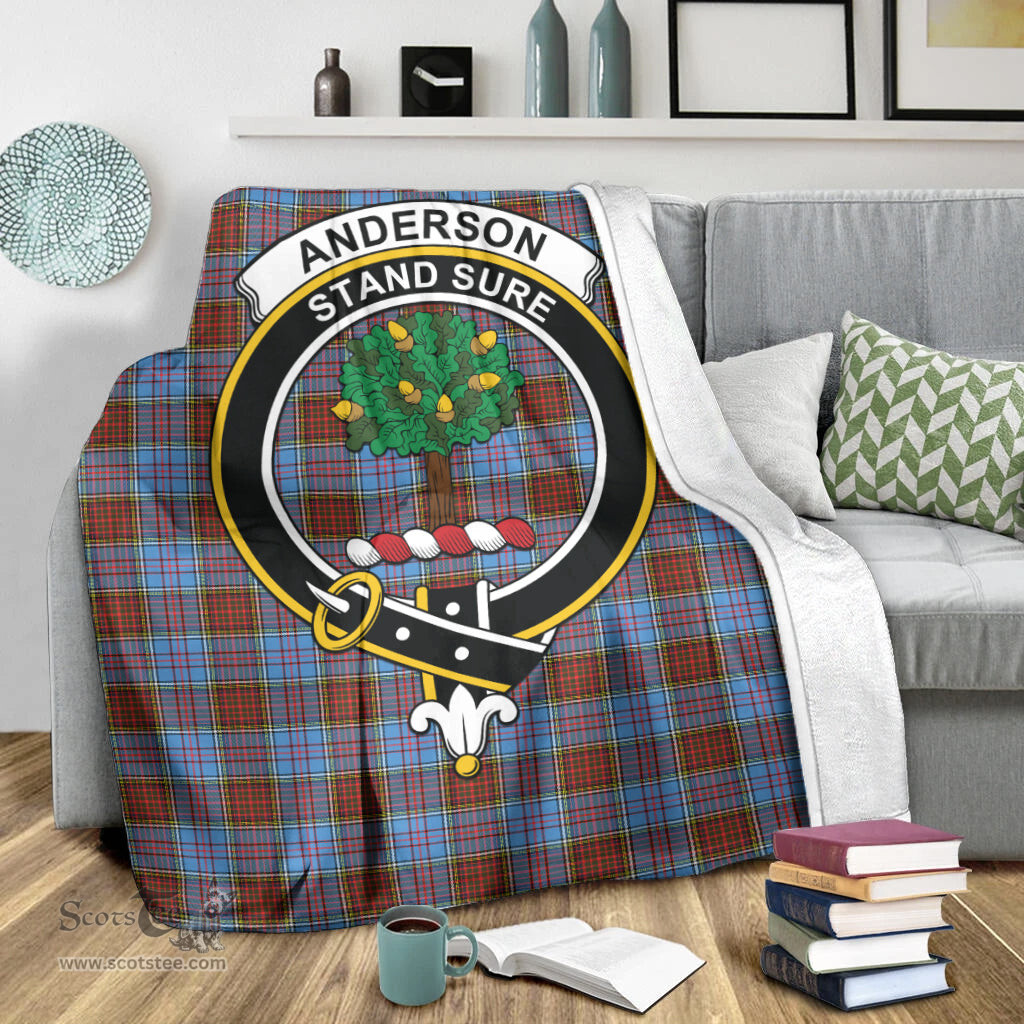 Scottish Anderson Modern Clan Tartan Blanket with Family Crest Tartan Plaid Sherpa Blanket Scottish Plaid Tartan Plaid - ScotsTee - scotstee.com