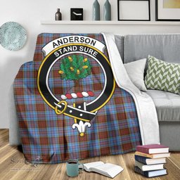 Scottish Anderson Modern Clan Tartan Blanket with Family Crest Tartan Plaid Sherpa Blanket Scottish Plaid Tartan Plaid - ScotsTee - scotstee.com