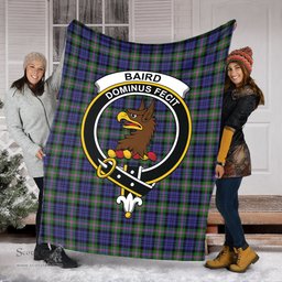 Scottish Baird Modern Clan Tartan Blanket with Family Crest Tartan Plaid Sherpa Blanket Scottish Plaid Tartan Plaid - ScotsTee - scotstee.com