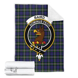 Scottish Baird Modern Clan Tartan Blanket with Family Crest Tartan Plaid Sherpa Blanket Scottish Plaid Tartan Plaid - ScotsTee - scotstee.com