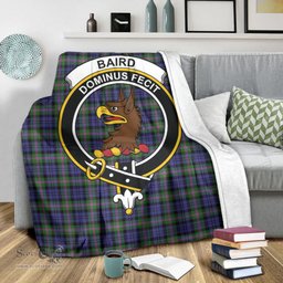 Scottish Baird Modern Clan Tartan Blanket with Family Crest Tartan Plaid Sherpa Blanket Scottish Plaid Tartan Plaid - ScotsTee - scotstee.com