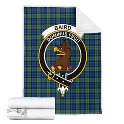 Scottish Baird Ancient Clan Tartan Blanket with Family Crest Tartan Plaid Sherpa Blanket Scottish Plaid Tartan Plaid - ScotsTee - scotstee.com