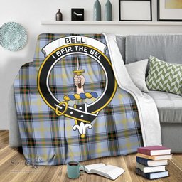 Scottish Bell Clan Tartan Blanket with Family Crest Tartan Plaid Sherpa Blanket Scottish Plaid Tartan Plaid - ScotsTee - scotstee.com