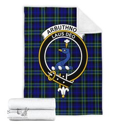 Scottish Arbuthnot Modern Clan Tartan Blanket with Family Crest Tartan Plaid Sherpa Blanket Scottish Plaid Tartan Plaid - ScotsTee - scotstee.com