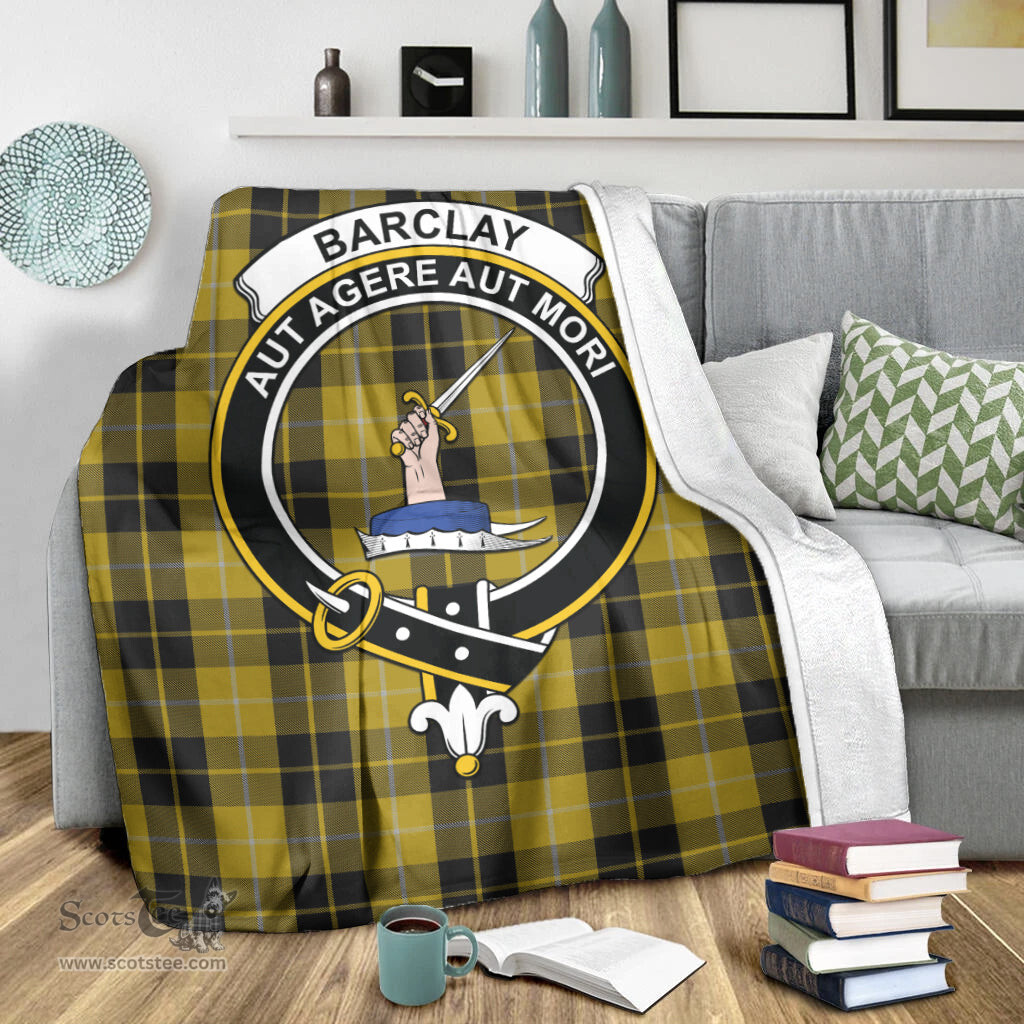 Scottish Barclay Dress Clan Tartan Blanket with Family Crest Tartan Plaid Sherpa Blanket Scottish Plaid Tartan Plaid - ScotsTee - scotstee.com