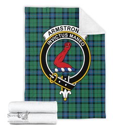 Scottish Armstrong Ancient Clan Tartan Blanket with Family Crest Tartan Plaid Sherpa Blanket Scottish Plaid Tartan Plaid - ScotsTee - scotstee.com